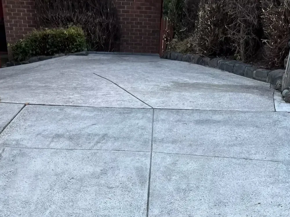 After: a driveway pressure washed clean in Melbourne's Eastern Suburbs