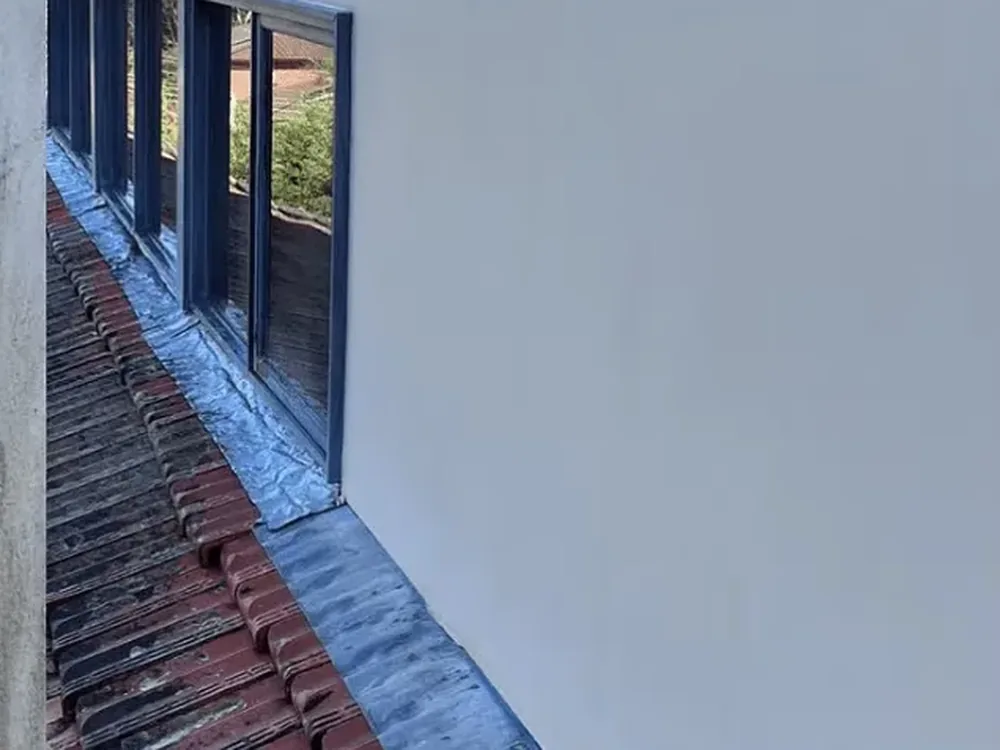 Roof before and after soft washing in Melbourne